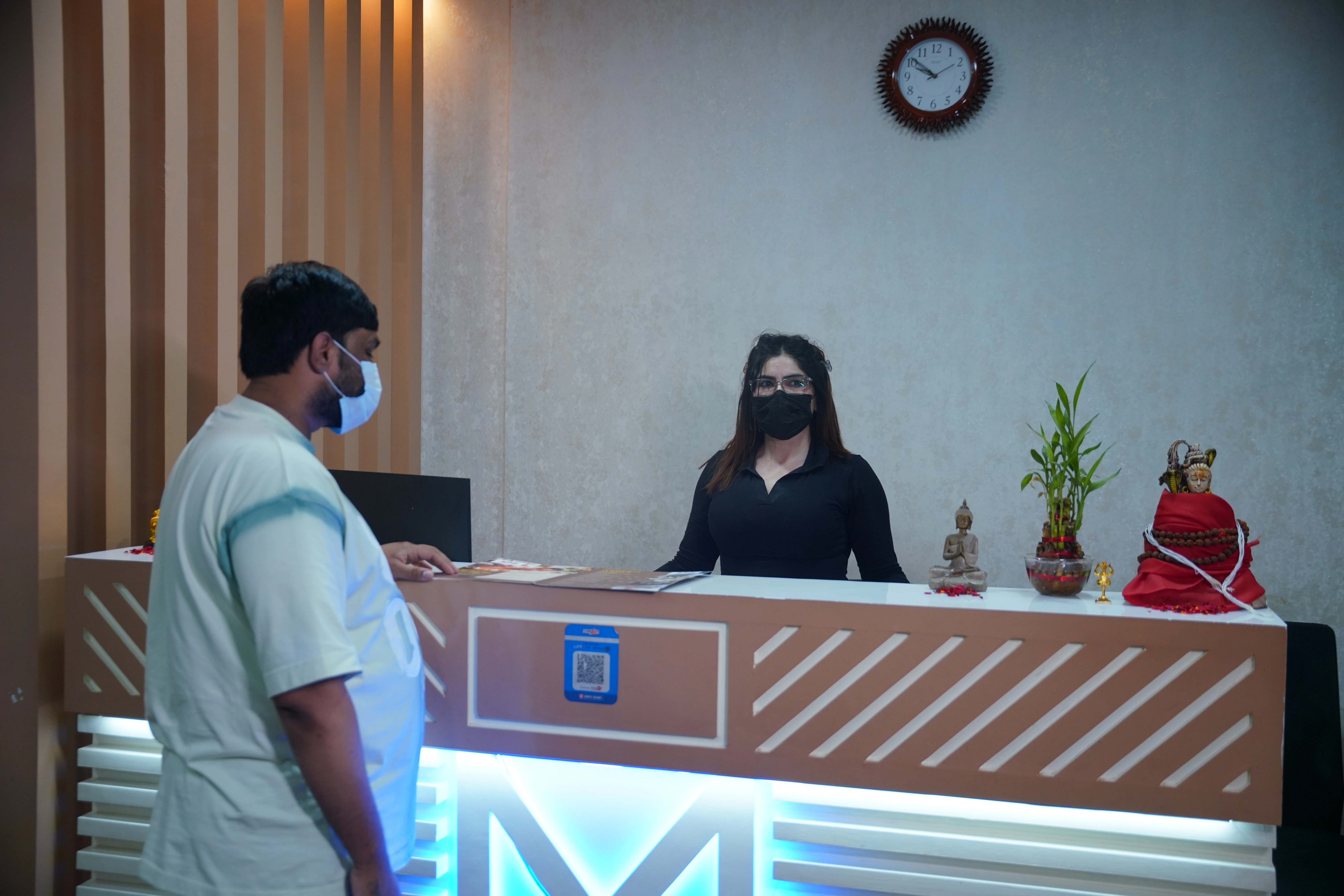 The Zen Spa & Lounge reception desk, Guntur